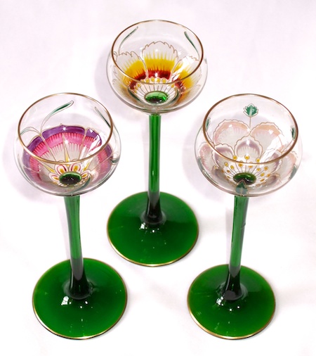 Art Wine Glass- Fritz Heckert, Austria Beauty, Unique Handmade